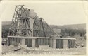 Image - Postcard of the construction of the Million Dollar Bridge