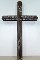 Image - Croix en bois noir de cimetière (Napoléon Marceau)