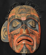 Masque du sourd de l'artiste Kwakwakaʼwakw Mungo Martin