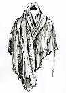 Châle. David Ring, Europeana Fashion, Wikimedia Commons https://commons.wikimedia.org/wiki/File:Blanket_(drawing).jpg