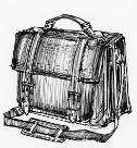 satchel, illustration. David Ring, Europeana Fashion, Wikimedia Commons
