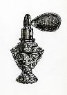 perfume bottle, illustration. David Ring, Europeana Fashion, Wikimedia Commons