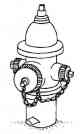 hydrant, illustration. Parks Canada Descriptive and Visual Dictionary of Objects