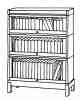 bookcase, illustration. Parks Canada Descriptive and Visual Dictionary of Objects