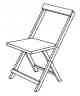 folding chair, illustration. Parks Canada Descriptive and Visual Dictionary of Objects