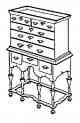 chest on frame, illustration. Parks Canada Descriptive and Visual Dictionary of Objects
