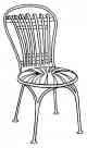 garden chair, illustration. Parks Canada Descriptive and Visual Dictionary of Objects