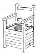 commode chair, illustration. Parks Canada Descriptive and Visual Dictionary of Objects