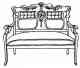 love seat, illustration. Parks Canada Descriptive and Visual Dictionary of Objects