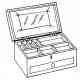 jewelry box, illustration. Parks Canada Descriptive and Visual Dictionary of Objects