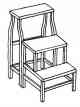 stepladder, illustration. Parks Canada Descriptive and Visual Dictionary of Objects