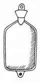 hot water bottle, illustration. Parks Canada Descriptive and Visual Dictionary of Objects