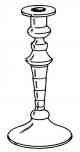 candlestick, illustration. Parks Canada Descriptive and Visual Dictionary of Objects