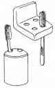 toothbrush holder, illustration. Parks Canada Descriptive and Visual Dictionary of Objects