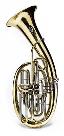 brass instrument, Wagner tuba, photograph. University of Edinburgh, CC BY 3.0 <https://creativecommons.org/licenses/by/3.0>, via Wikimedia Commons