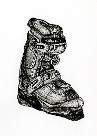 chaussure de ski, illustration. David Ring, Europeana Fashion, Wikimedia Commons