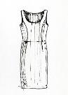 robe fourreau, illustration. David Ring, Europeana Fashion, Wikimedia Commons