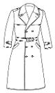 trench coat, illustration. Parks Canada Descriptive and Visual Dictionary of Objects