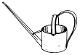 watering can, with straight spout, illustration. Parks Canada Descriptive and Visual Dictionary of Objects